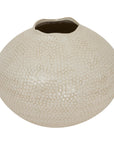 Textured White Ceramic Vase for Modern Homes