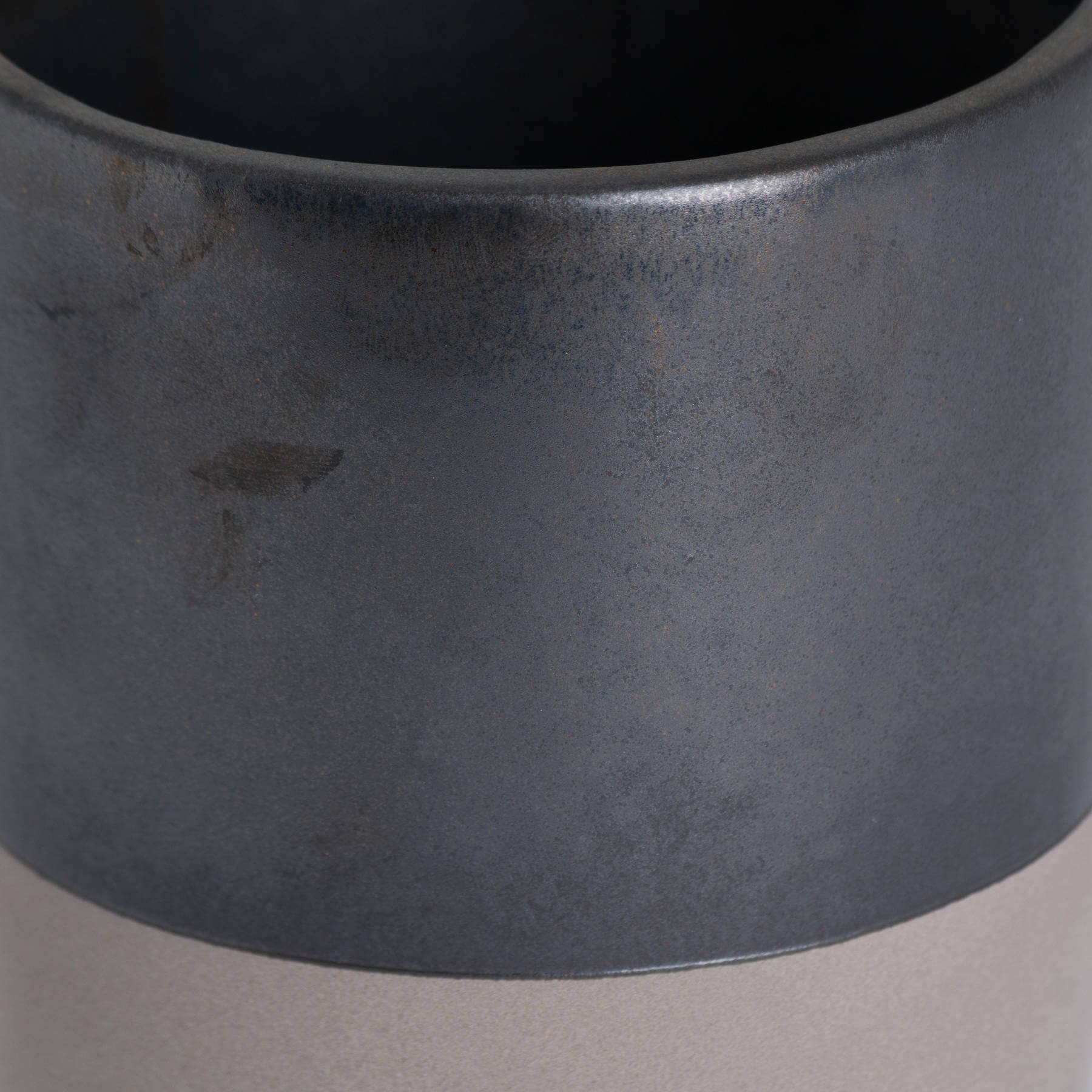 Sleek Metallic Grey Ceramic Planter | Modern Plant Pot