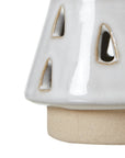 Mini White Ceramic LED Tree with Cut Out Glow