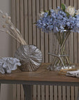 Light Blue Agapanthus Faux Flower Stem with Large Blooms