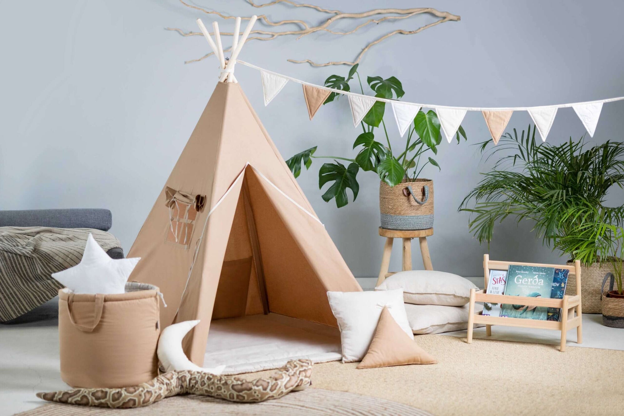 Premium Tipi Tent Set for Kids – Cozy &amp; Imaginative Play Space by Sówka at brixbailey.com