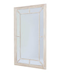 Vintage Rustic Washed Wood Window Mirror