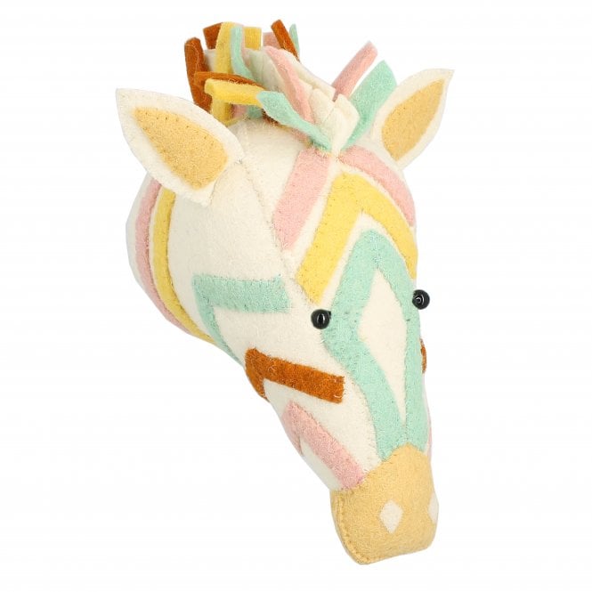 Mini Natural Zebra Head