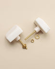 Xaria White Stone Drawer Knobs
