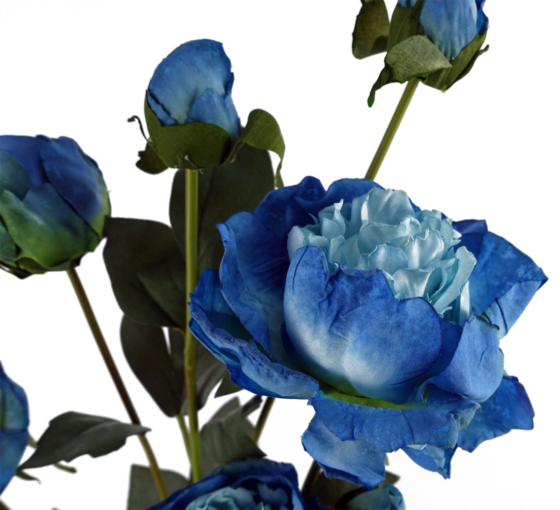 6 x Blue Peony Artificial Flower-2