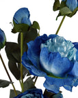 6 x Blue Peony Artificial Flower-2