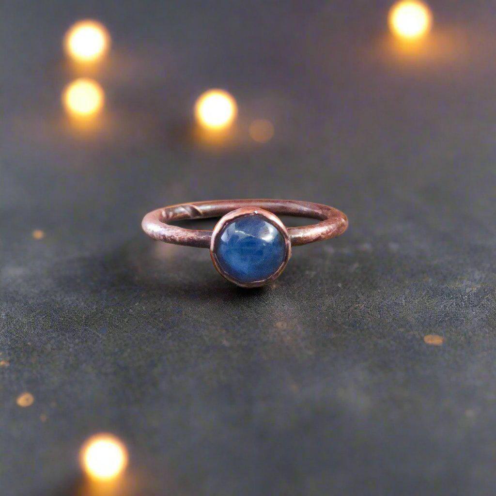 Blue Kyanite Ring – Electroformed Copper | Handmade by Blackbird &amp; Sage