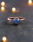 Blue Kyanite Ring – Electroformed Copper | Handmade by Blackbird & Sage