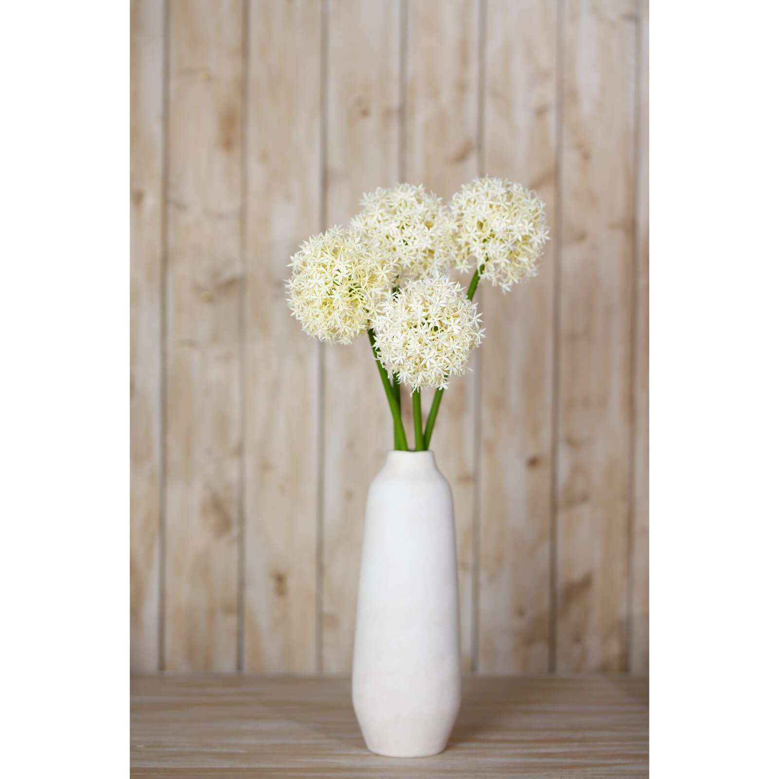 Cream Allium Faux Flower Stem for Stylish Home Decor