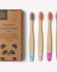 Children's Bamboo Toothbrush - 4 Pack - Candy Colour