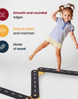 Wooden Balance Beam Set with Six Play Elements