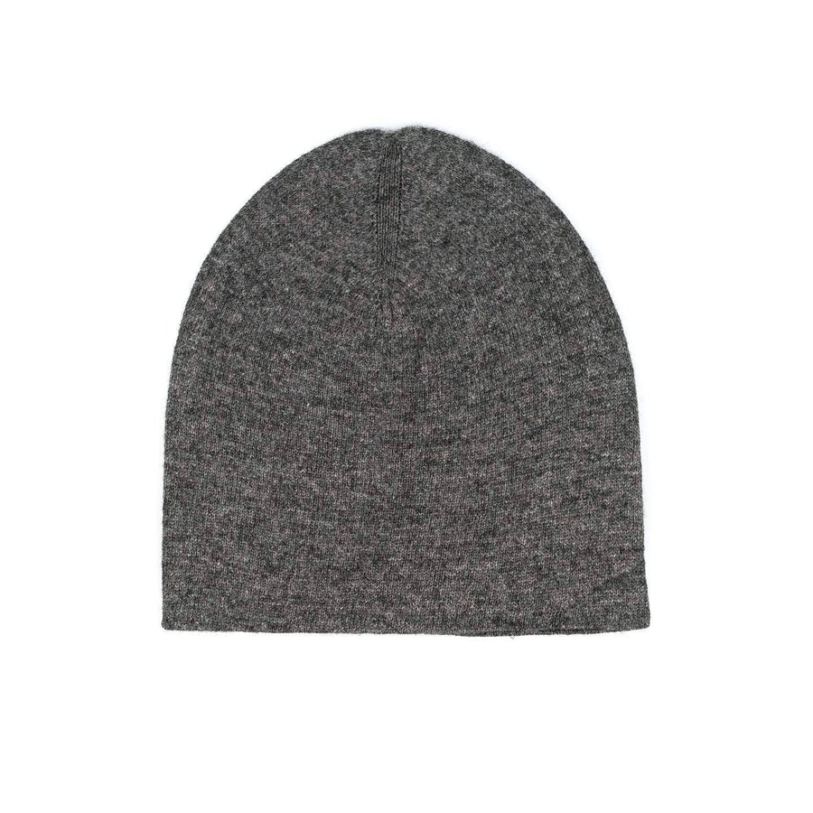 Premium handwoven cashmere hat, 100% pure cashmere wool, luxury grey beanie made in Nepal by Wildash London at brixbailey.com