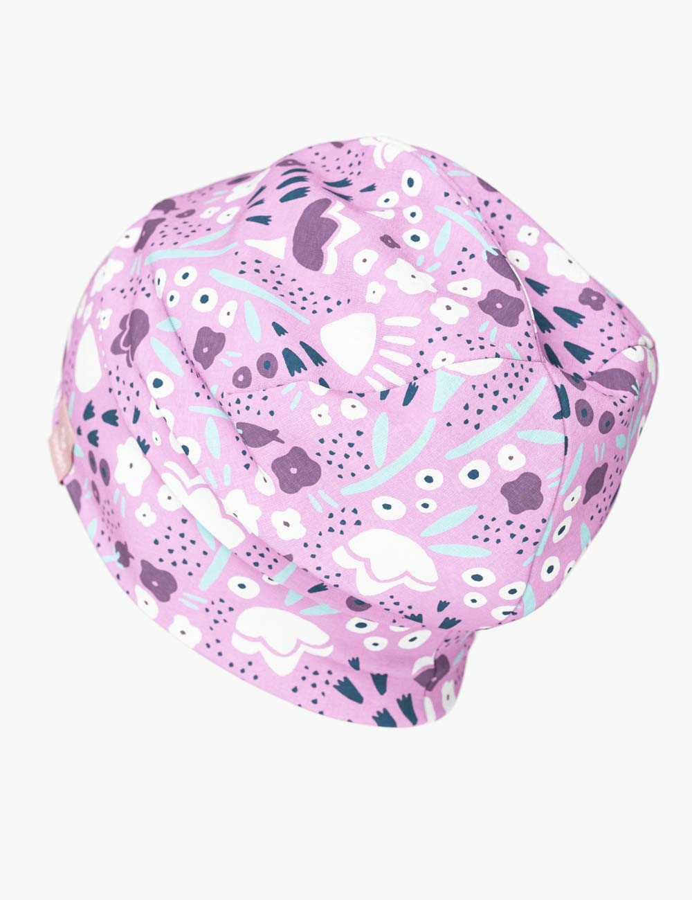 Cotton Beanie Hat with Spring Flower Print