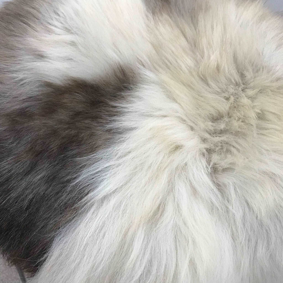 100% Genuine Real Sheepskin Seat Pad British Roundie 35cm Cream / Light Browns