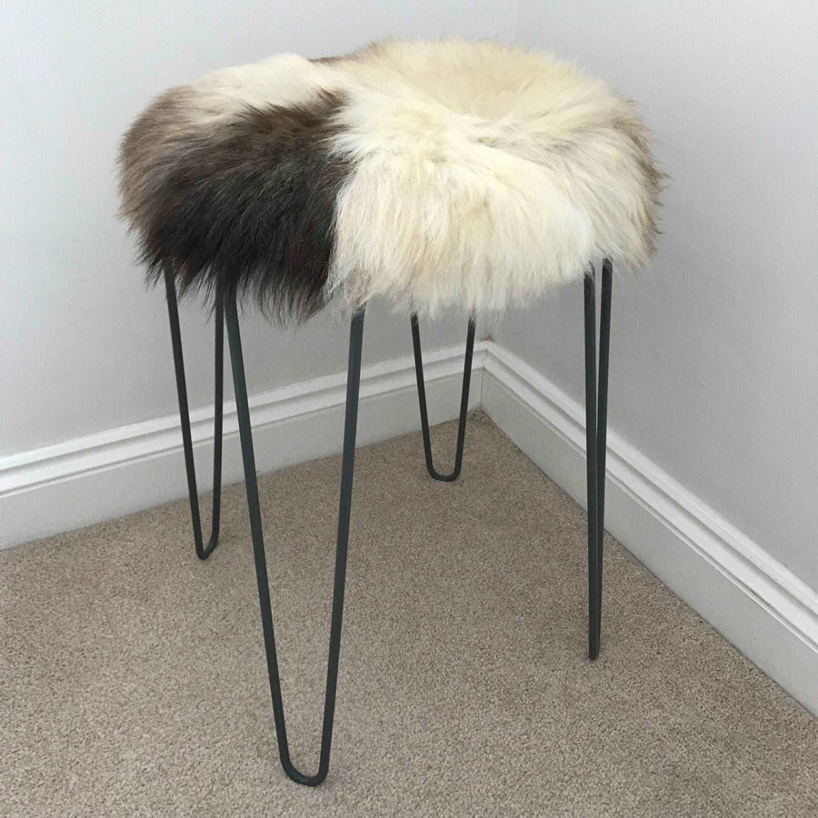 100% Genuine Real Sheepskin Seat Pad British Roundie 35cm Cream / Light Browns