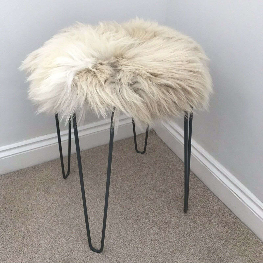 100% Genuine Real Sheepskin Seat Pad British Roundie 35cm Cream / Light Browns