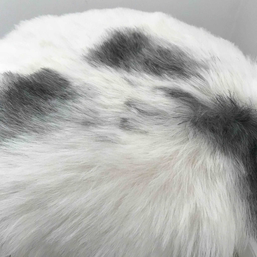 100% Real Sheepskin Seat Pad Icelandic Roundie 35cm Creams / Greys Shorn 50mm UK