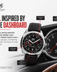 Classic Driver Chronograph, Black And Red Strap (PRE-ORDER NOW)