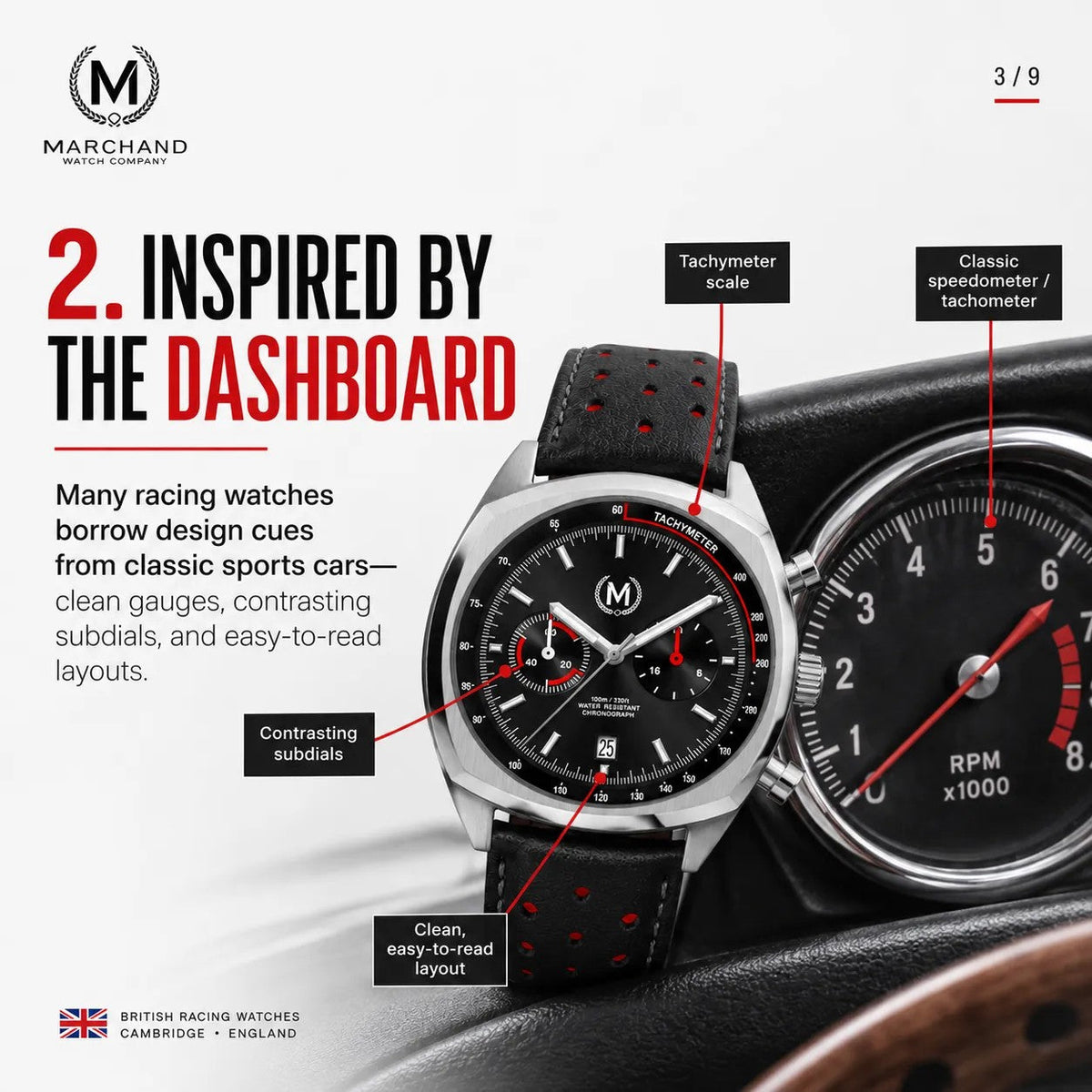 Classic Driver Chronograph, Tan Strap (PRE-ORDER NOW)