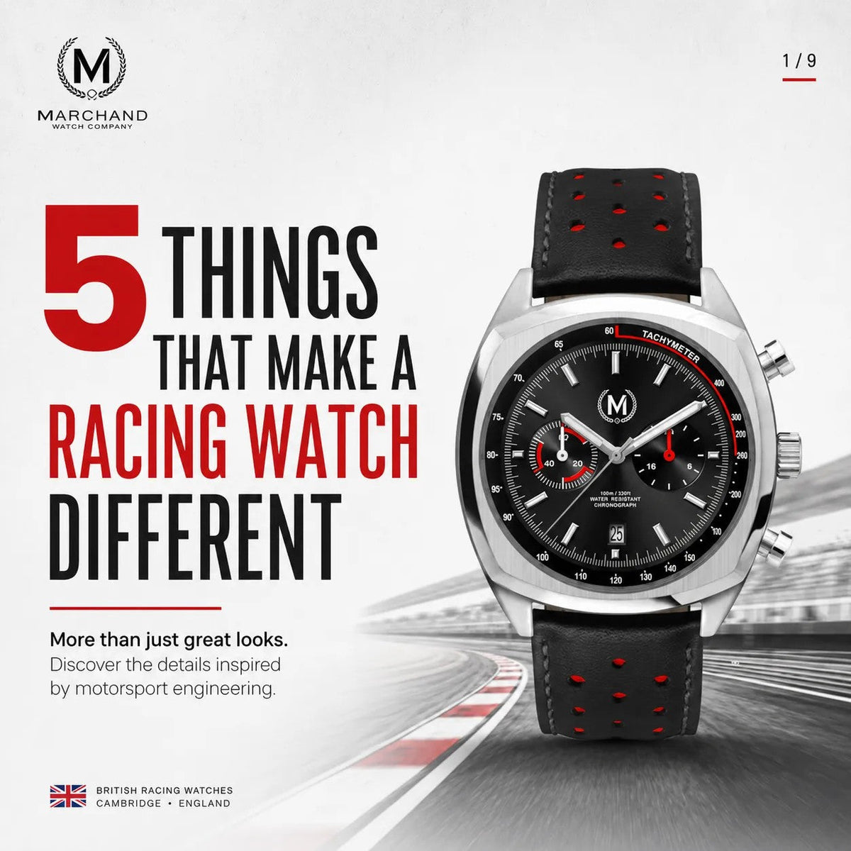Classic Driver Chronograph, Black And Red Strap (PRE-ORDER NOW)