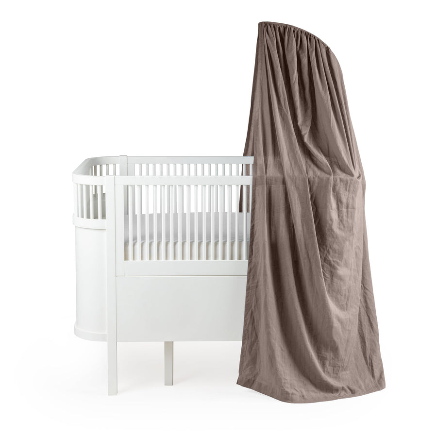 Sebra Sky Canopy in Jetty Beige, premium organic cotton dobby weave, lightweight and breathable, fits Sebra mobile holder by Ella James at brixbailey.com