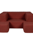 Cube Sofa in Warm Brown