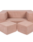 MeowBaby® Children's Sofa with Poufs – Comfortable & Convertible by MeowBaby at www.brixbailey.com