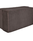 Soft Velvet Cube Sofa in Rich Brown