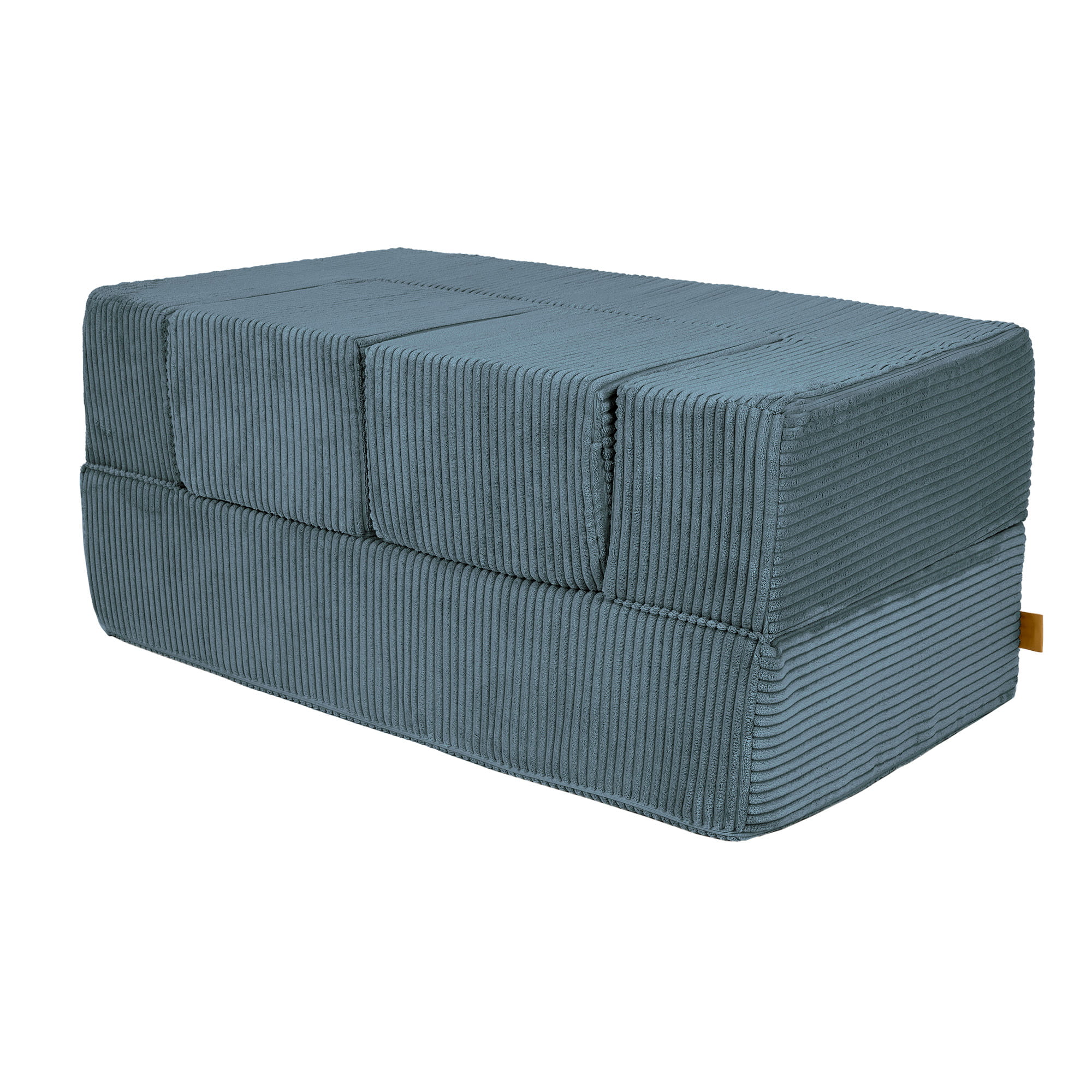 Soft Velvet Cube Sofa in Turquoise