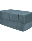 Soft Velvet Cube Sofa in Turquoise