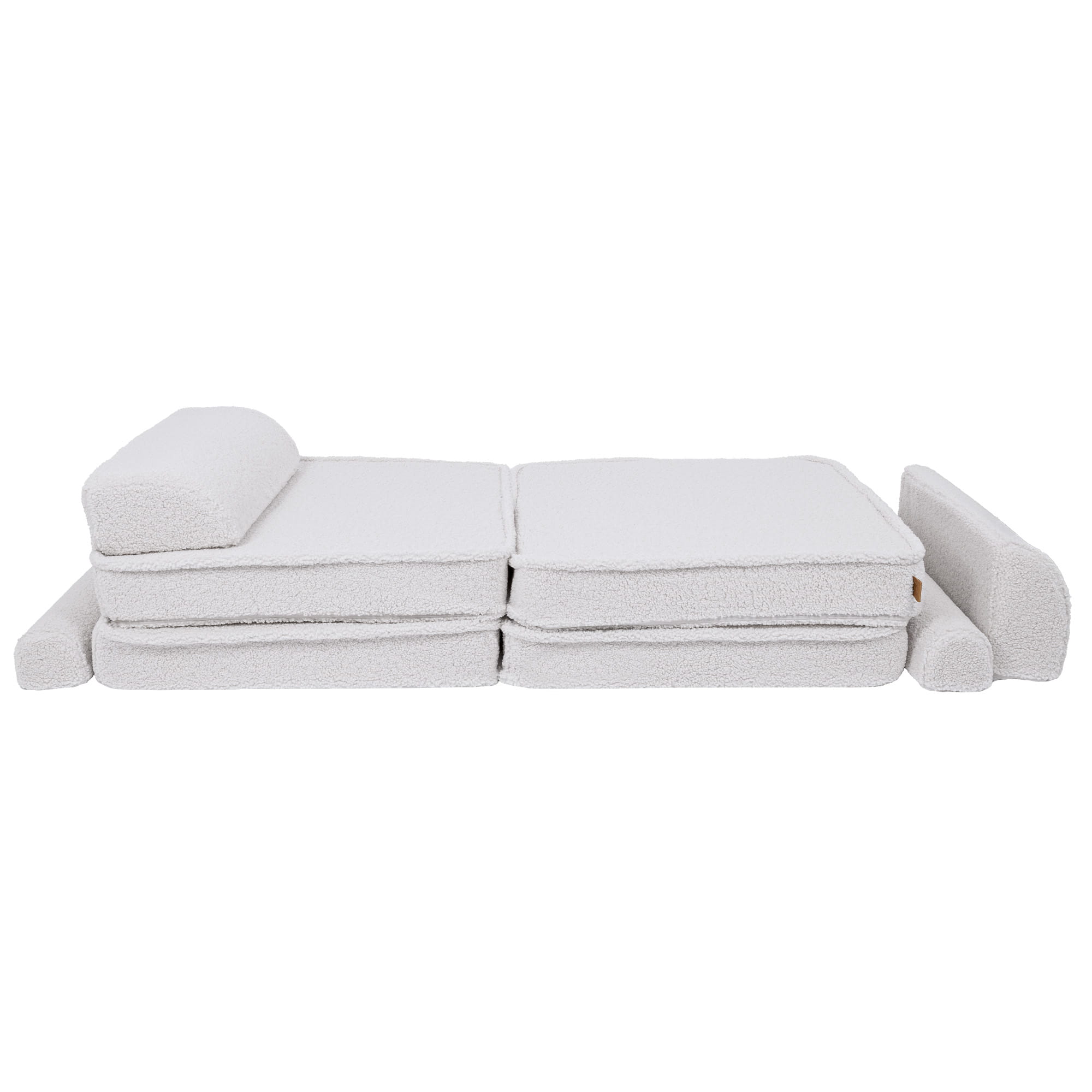 Large Modular Sofa for Kids in Bearly White
