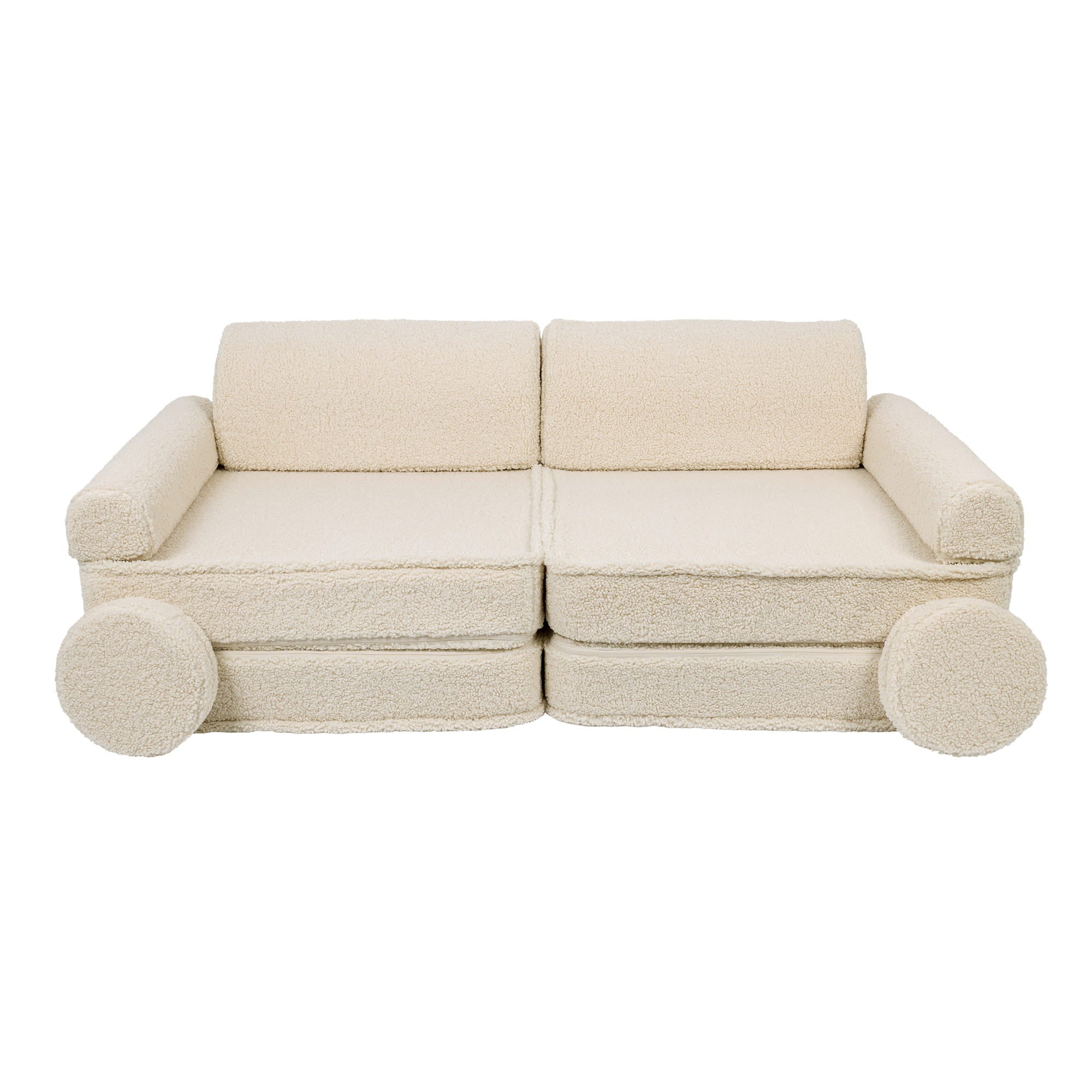 Large Cream Modular Sofa for Kids