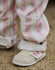 Classic Wide Stripe Denim Dungarees - Pink