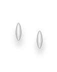 Rice Grain Sterling Silver Stud Earrings