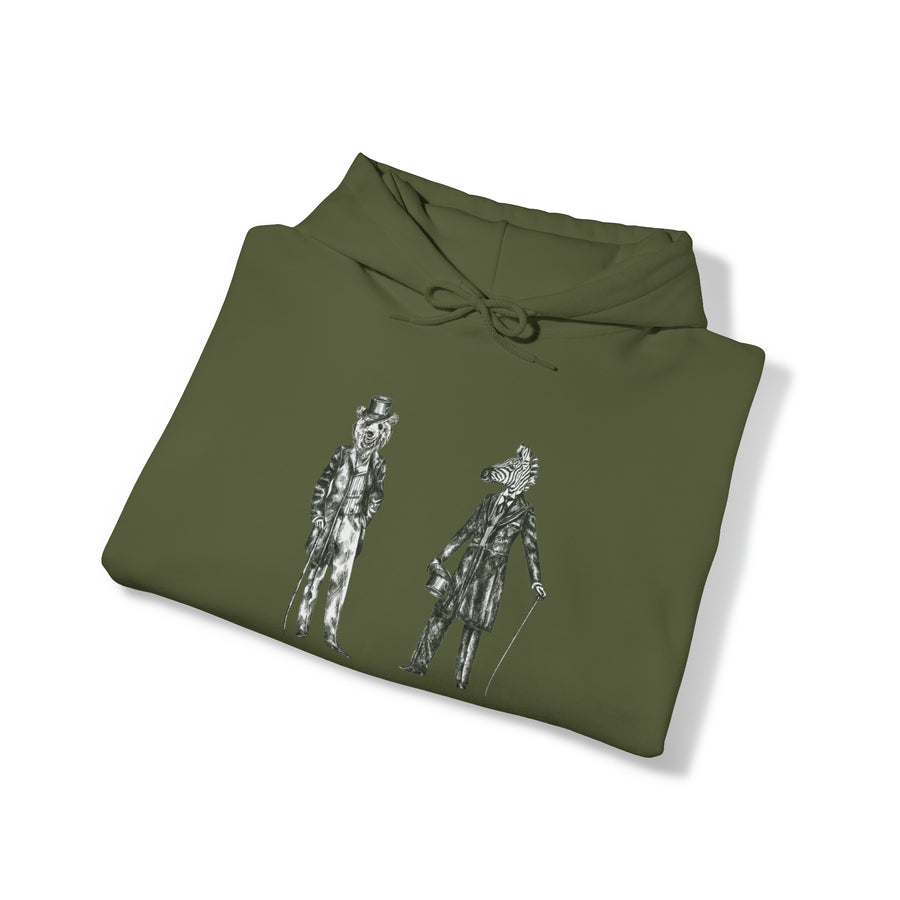 Graphic Print Unisex Hooded Sweatshirt