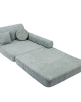 Large Modular Sofa for Kids in Fresh Mint Boucle