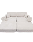 Large Modular Sofa for Kids - Premium Boucle, Champagne Ecru