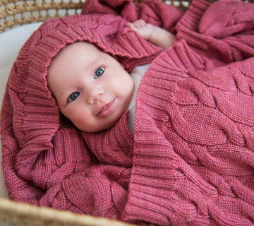 100% Natural Merino Wool Baby Blanket - Soft, Warm & Hypoallergenic by Lullalove UK at brixbailey.com