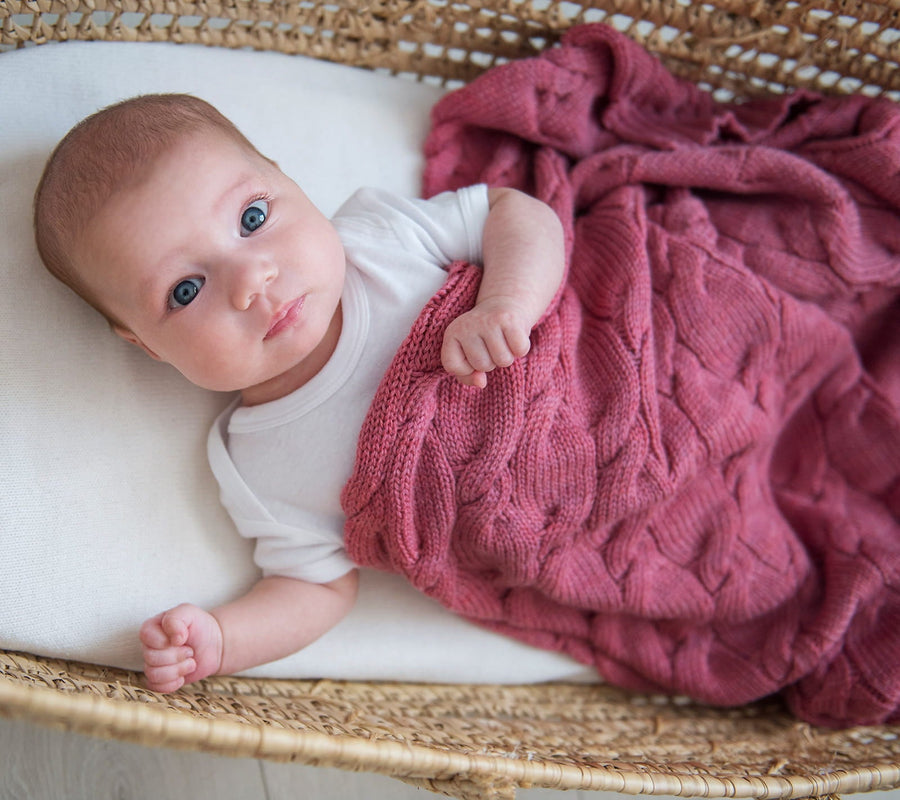 100% Natural Merino Wool Baby Blanket - Soft, Warm & Hypoallergenic by Lullalove UK at brixbailey.com