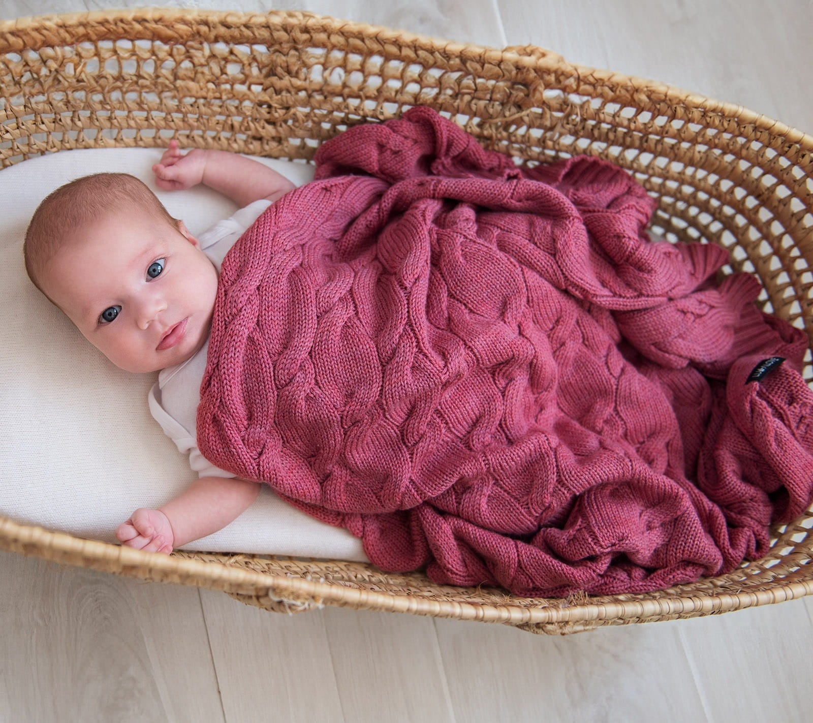 100% Natural Merino Wool Baby Blanket - Soft, Warm & Eco-Friendly by Lullalove UK at brixbailey.com