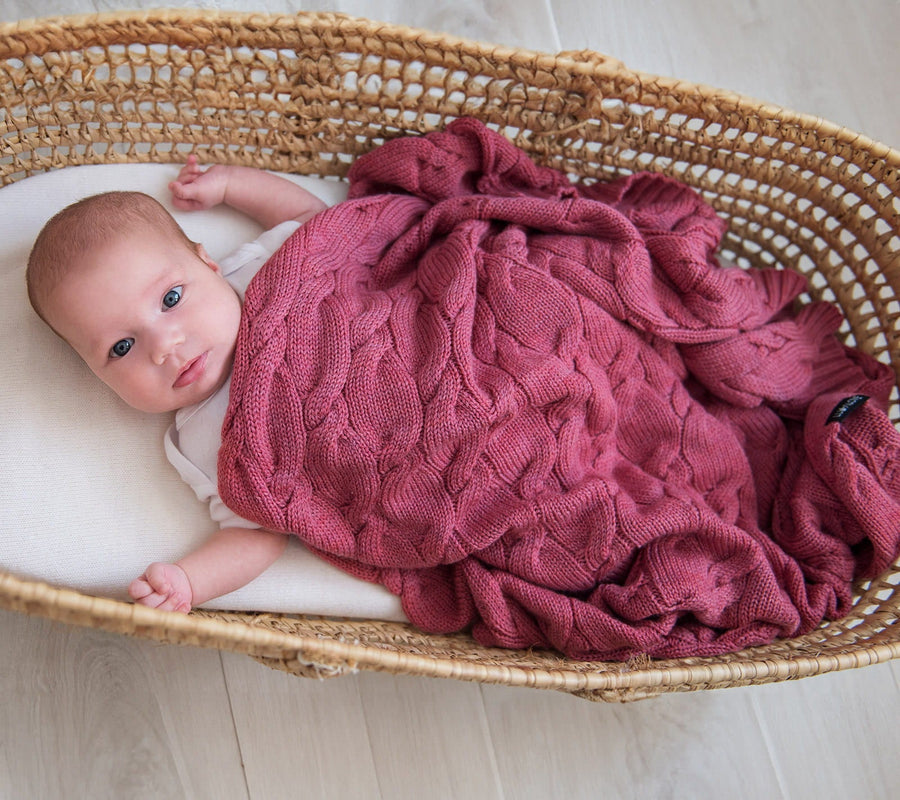 100% Natural Merino Wool Baby Blanket - Soft, Warm & Eco-Friendly by Lullalove UK at brixbailey.com