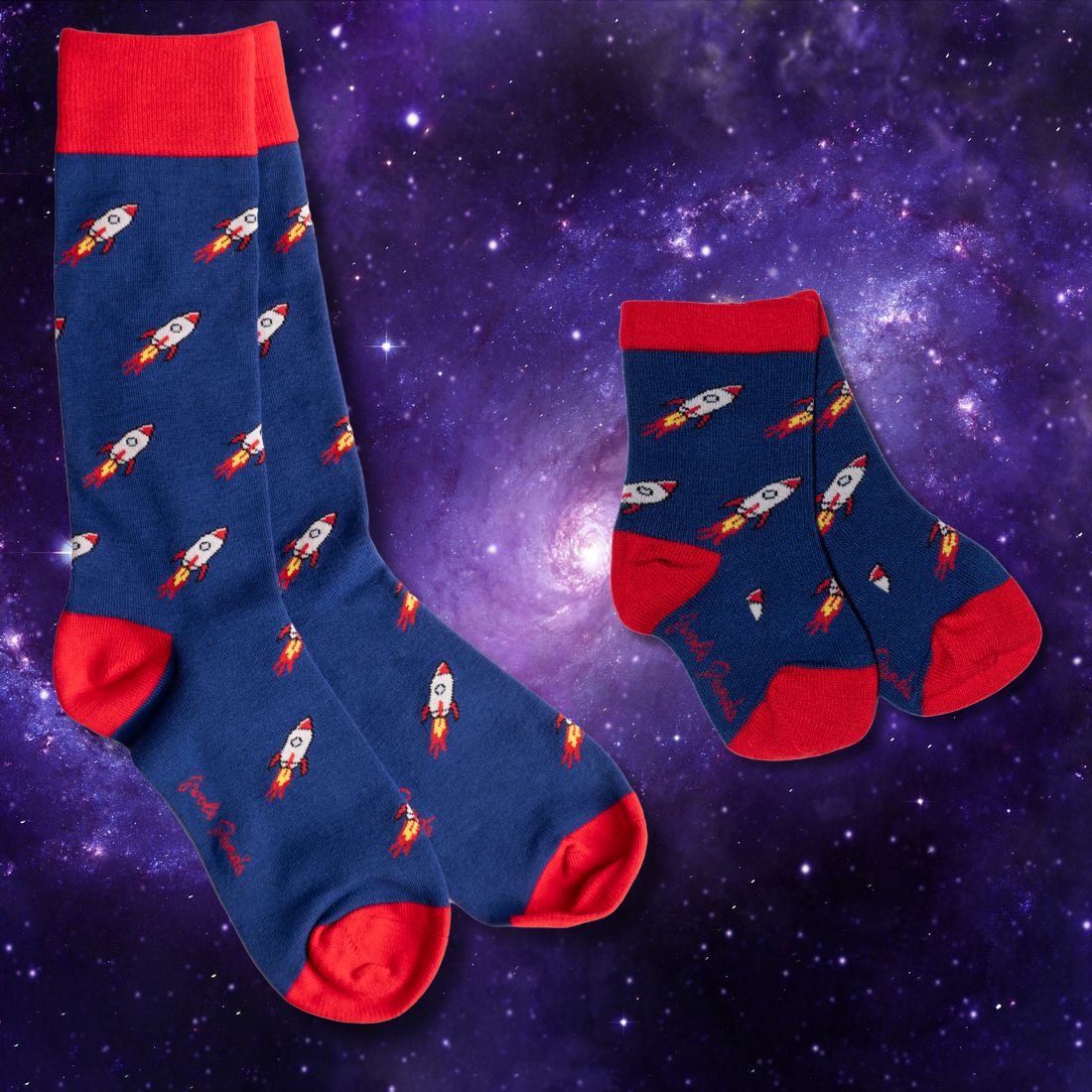 Rocket Matching Bamboo Socks (Adult &amp; Child)