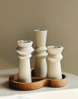 Set of 3 Minimalist Ceramic Candle Holders-1