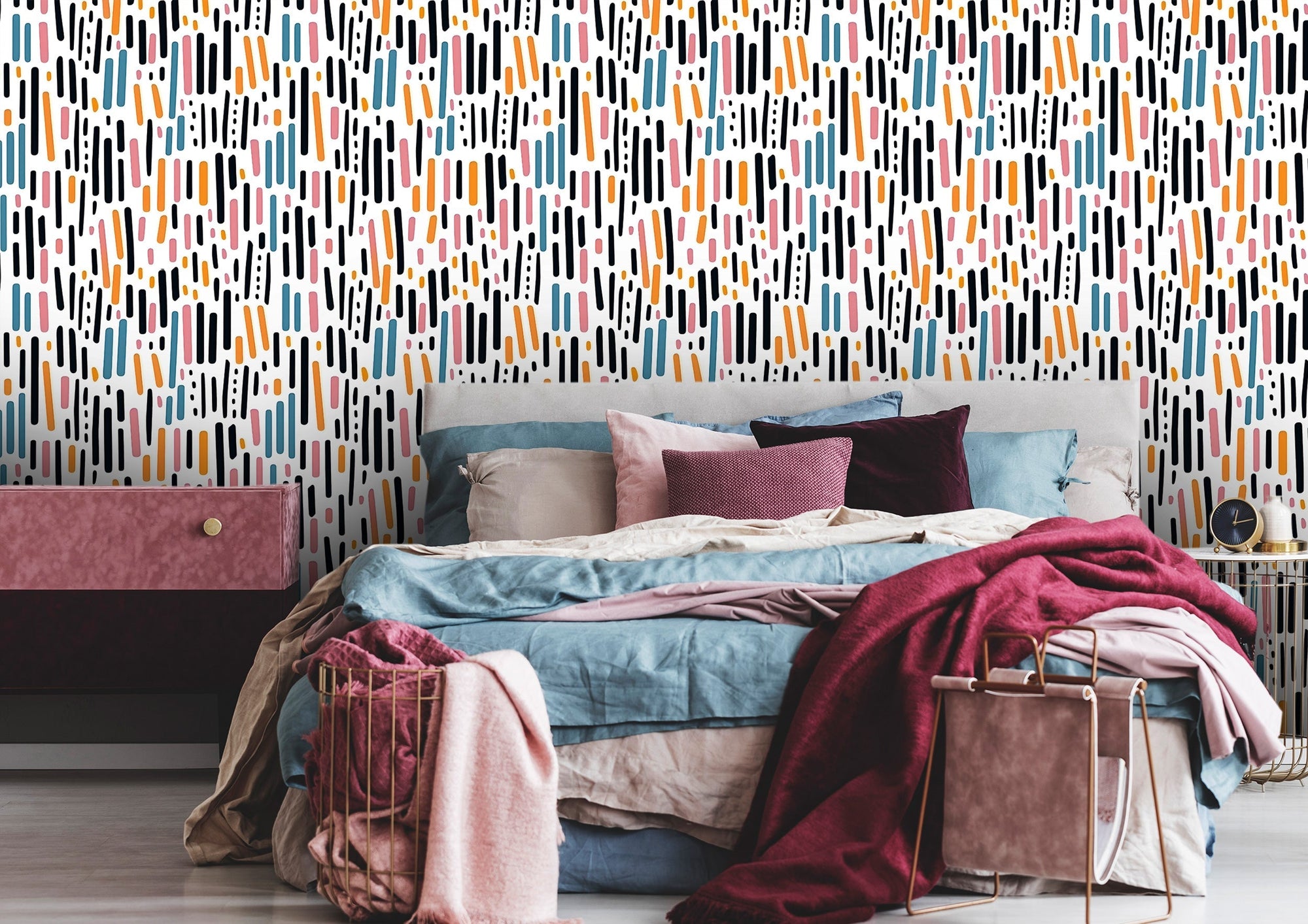 Colorful Abstract Dashes Wallpaper