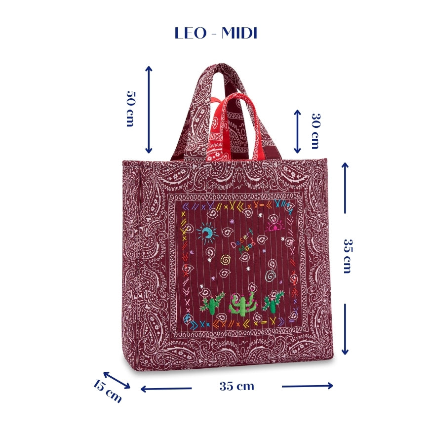 LEO Quilted Midi Tote Çanta - DESERT MOOD