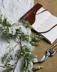 LED Winter Garland with Frosted Eucalyptus and Lambs Ear