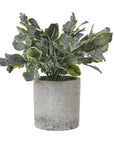 Faux Eucalyptus in Grey Planter