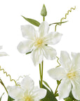 Cream Pearl Faux Clematis Flower Stem