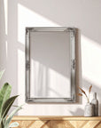 Rustic Vintage Silver Finish Wall Mirror | Brussels