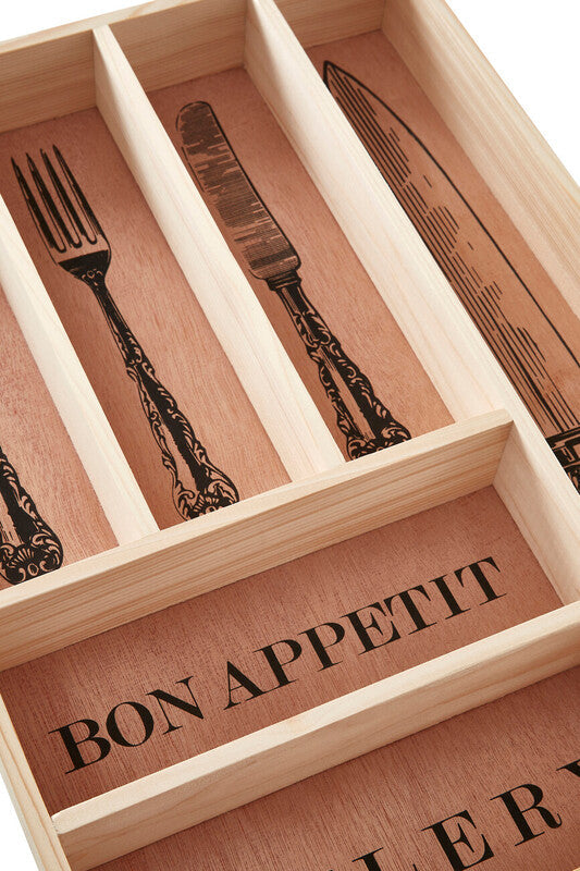 Wooden Vintage Design Cutlery Tray | Bessan